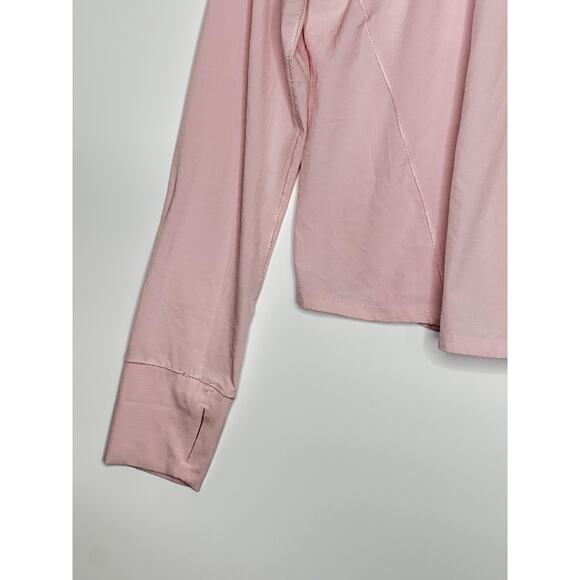 Lululemon Shirt Womens 8 Pink Running Stretch Thumbholes Athletic Workout - Picture 3 of 12